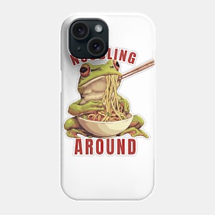 Funny Japanese Frog Eating Ramen with Chopsticks Just Noodling Around Gift Phone Case