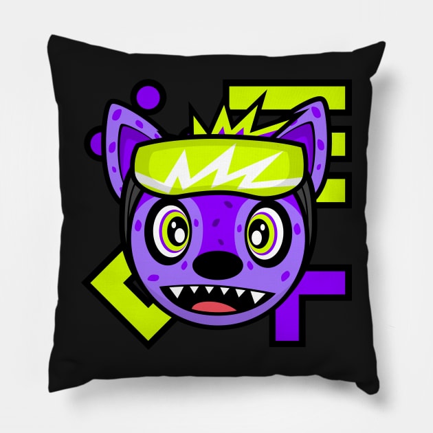 VERSA SYMBOLS HYPER HYENA Pillow by MOULE