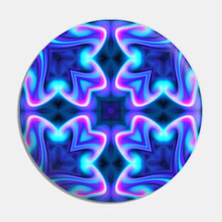 Psychedelic Hippie Pink and Blue Pin