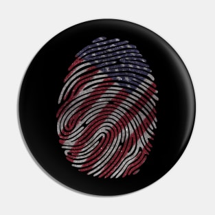 USA Flag - Fingerprint Pin