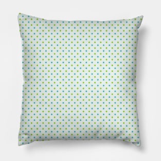 Trendy Green Blue Dot Pattern Pillow