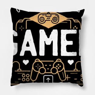 Forever Gamer Vintage _ Modern Video Game Controllers Pillow