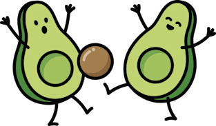 Avocado football / soccer Magnet