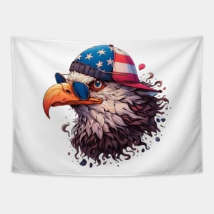 USA Bald Eagle Illustration Tapestry