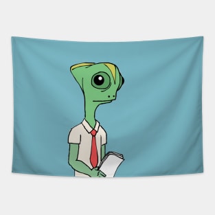 Office Chameleon Tapestry