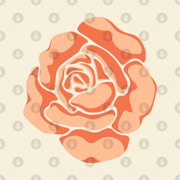 BIG ROSE Orange Blush Rust Flower - UnBlink Studio by Jackie Tahara by UnBlink Studio by Jackie Tahara