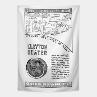 Clayton Dewandre Co. - Clayton Car Heater - 1939 Vintage Advert Tapestry