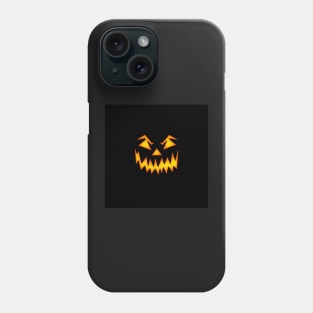 Halloween Pumpkin Scare Face Jack O Lantern- fun trendy graphic design of a scary pumpkin face available on many products Phone Case