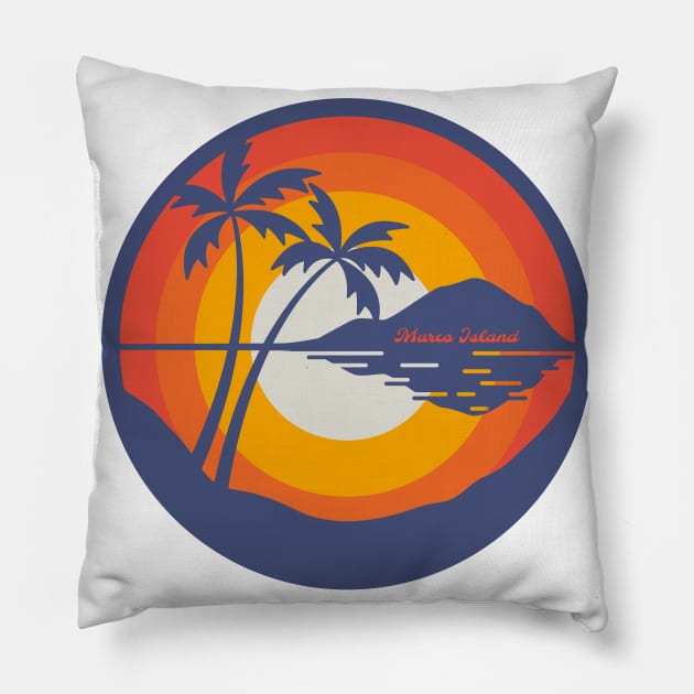 Marco Island Vacay Style Pillow by Hashtagified