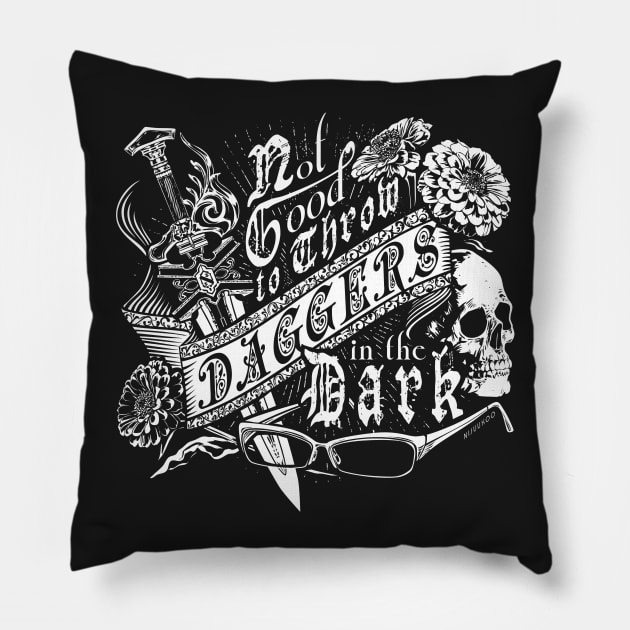 Ignis - Dark Wit Pillow by Nijuukoo