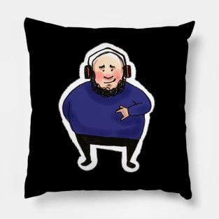 man listen to music Pillow