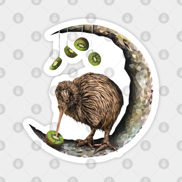 North Island brown kiwi Magnet by Renasingsasong