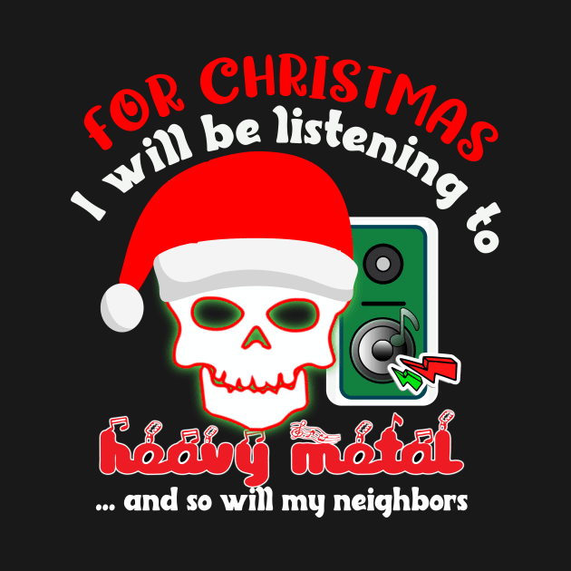 HEAVY METAL CHRISTMAS SWEATER, SHIRT, SOCKS, AND MORE by KathyNoNoise