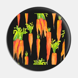 Watercolor carrots illustration in pattern repeat Pin