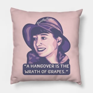 Dorothy Parker Portrait and Quote Pillow