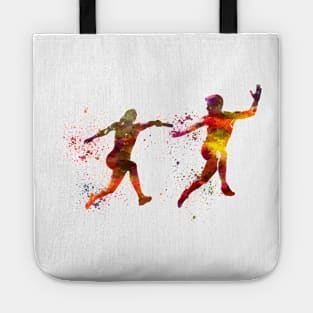 Relay race in watercolor Tote