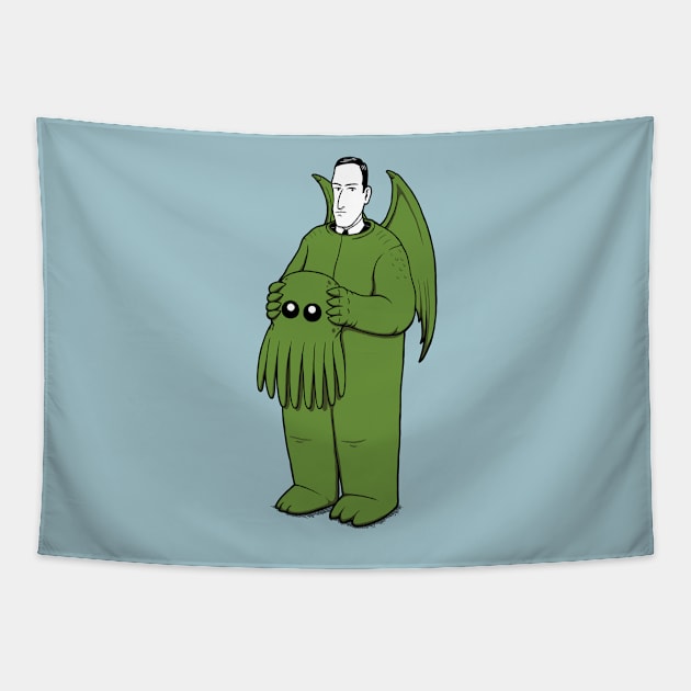 Cthulhu Mascot Tapestry by pigboom