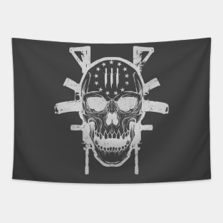 3% Skull and Rifles Tapestry