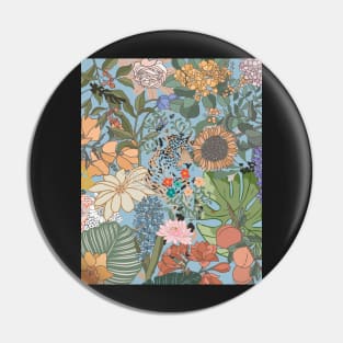 Floral Jungle Patterns Pin