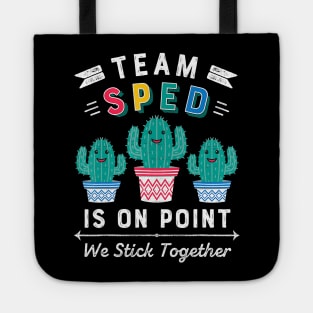 Cute SPED Teacher Gift Special Education Cactus SPED Teacher T-Shirt Tote