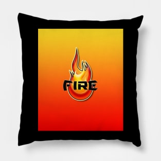 Fire Flame IPhone Case with fading Orange background Pillow