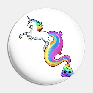 Magical Unicorn Rainbow Poop Pin