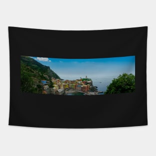 View on the cliff town of Vernazza, one of the colorful Cinque Terre on the Italian west coast Tapestry