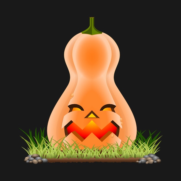 Pumpkin mean Halloween bottle by ojovago