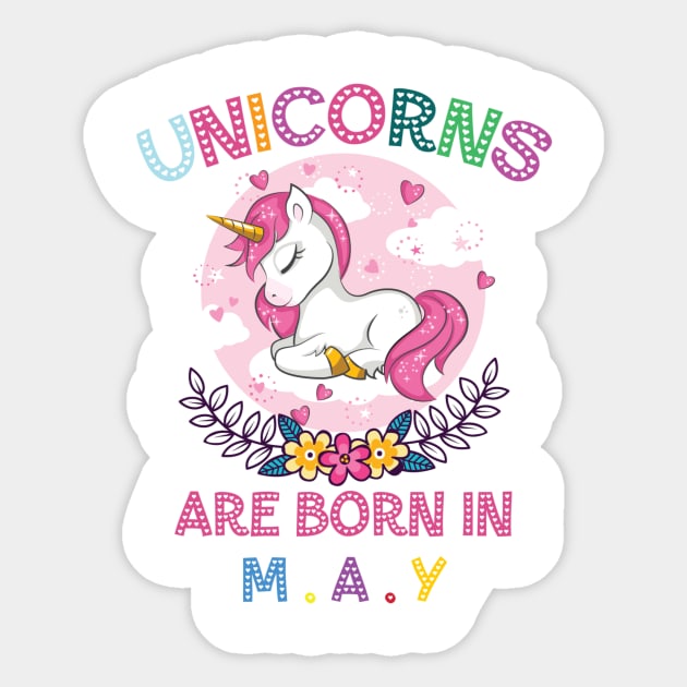 Unicorn Birthday Girls Gift Shirt Unicorns Are Born In May Unicorn Birthday Girls Gift Shirt Unicorns Are Born In May