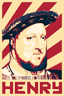 King Henry VIII Of England Retro Propaganda Magnet