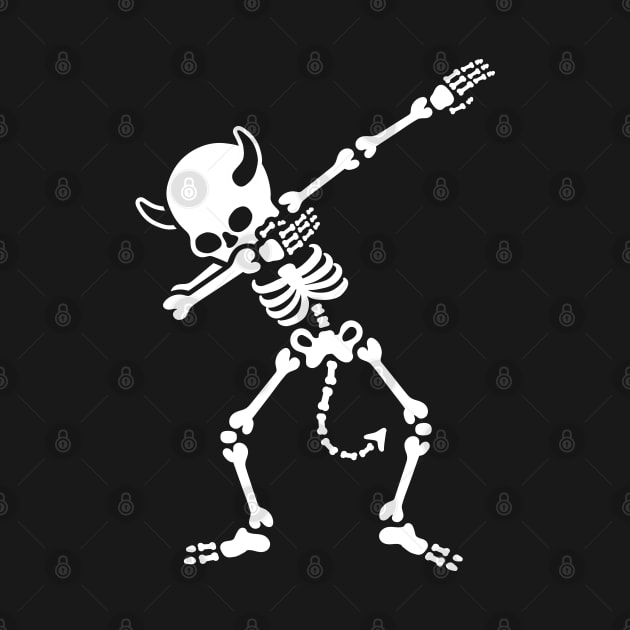 Dab dabbing skeleton devil by LaundryFactory