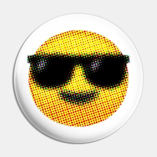 Emoji: Keep cool! (Smiling Face with Sunglasses) Pin