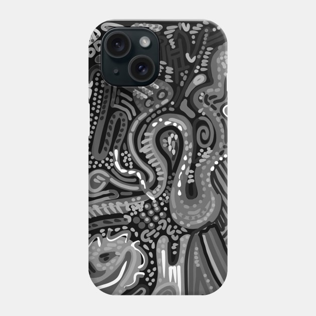 Grey psychedelic Phone Case by jen28