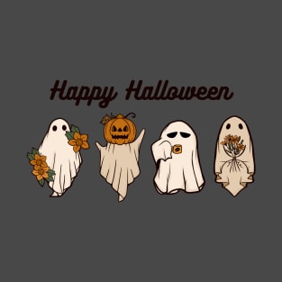 Cute and simple Halloween ghost  Design T-Shirt