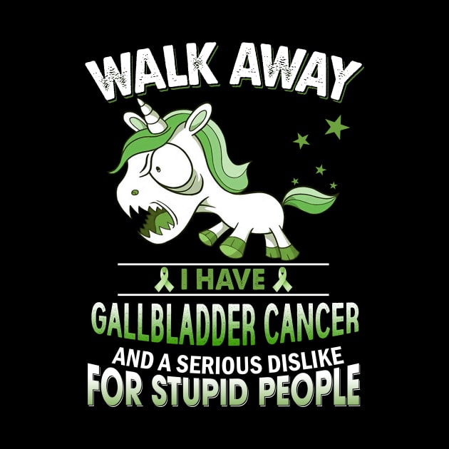 funny gallbladder cancer grumpy unicorn warrior by TeesCircle