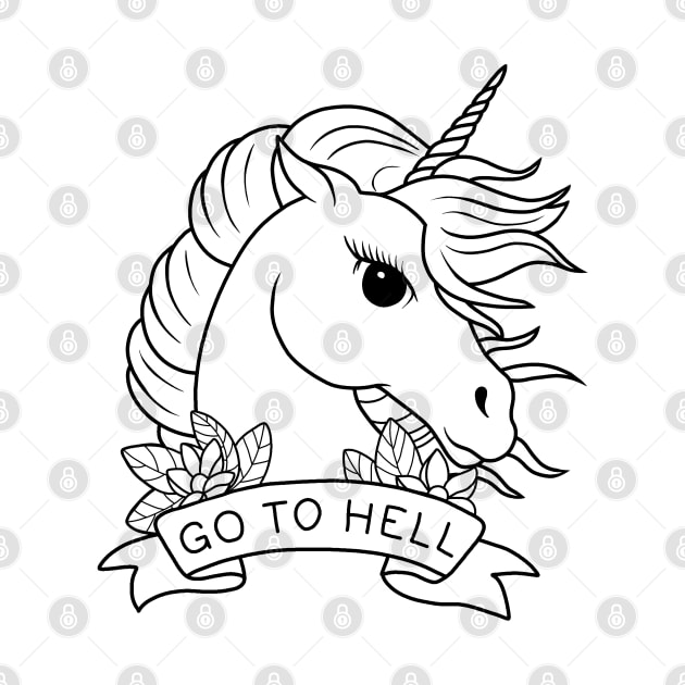 Go to Hell - Unicorn by valentinahramov