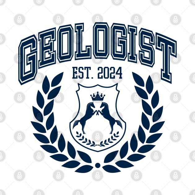 Custom Geology College Graduation Est 2024 by WaBastian