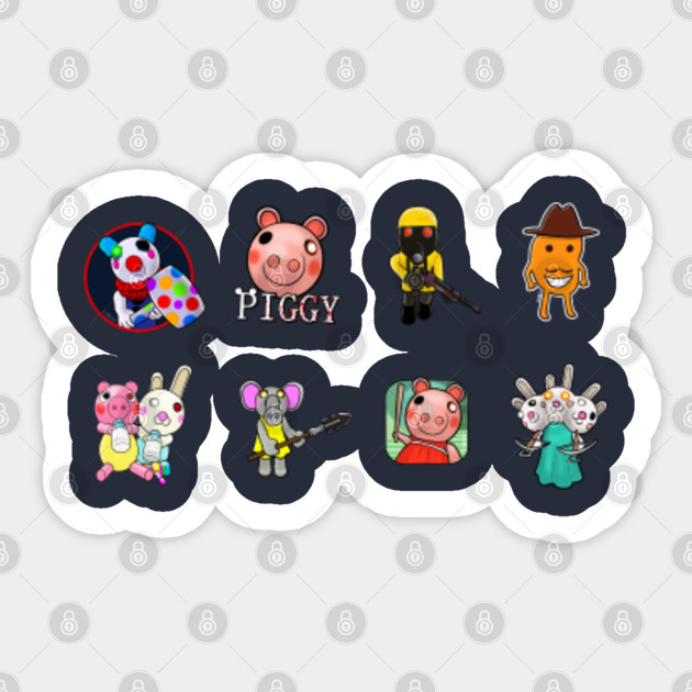 Selection Of Piggy Stickers Piggy Roblox Sticker Teepublic - torcher piggy roblox png