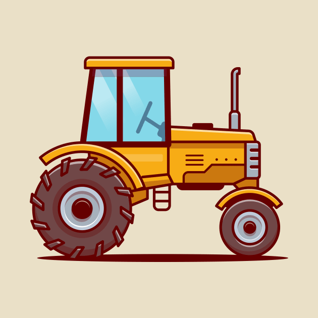 Tractor Farm Cartoon Illustration by Catalyst Labs