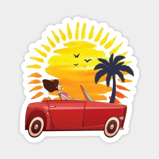 summer old car Magnet