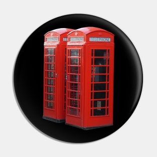 Red Phone Booth Pin