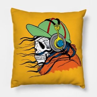 Halloween Musical Skull Pillow