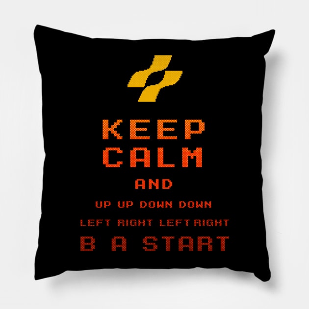 Keep Calm Konami Pillow by dann