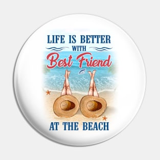 Best Friend At The Beach Pin