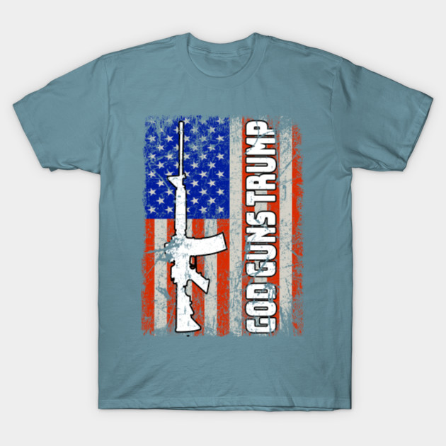 Disover God Guns And Trump 2nd Amendment Flag AR15 - God Guns And Trump - T-Shirt