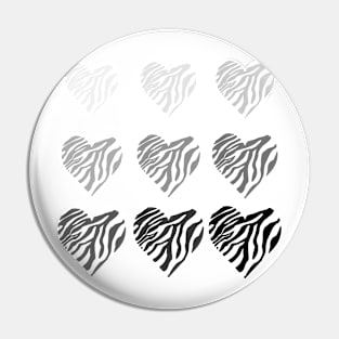 gradient zebra heart Pin