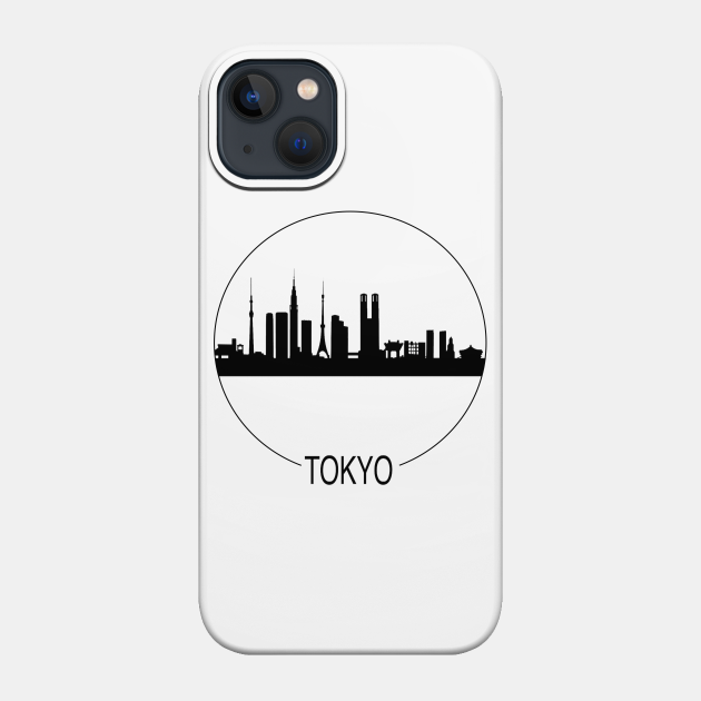 Tokyo Skyline negative - Tokyo City - Phone Case