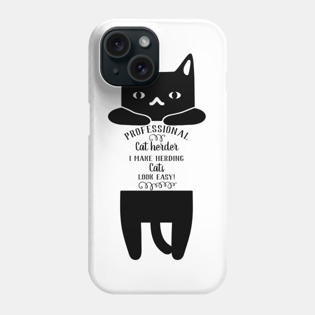 cat herder Phone Case by CanvasCraft