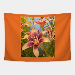 Lily Flower Orange Tapestry