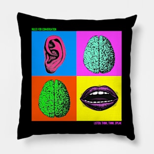 RULES FOR CONVERSATION Pillow